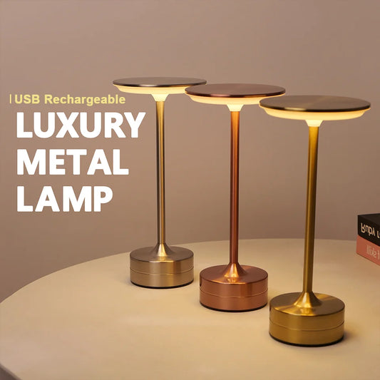 LED Touch Sensor Table Lamp – USB Rechargeable Portable Night Light for Bedroom, Restaurants & Bars
